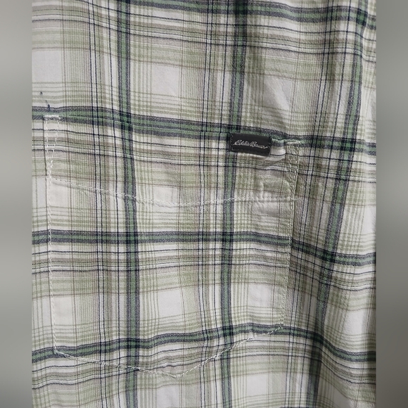 Eddie Bauer Men's Gray Plaid Shirt - Picture 4 of 8